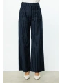 Ekol Çizgili Bol Paça Pantolon 04056