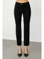 Ekol Dar Paça Siyah Kadın Kumaş Pantolon 02142