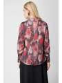 Ekol Desenli Bordo Kadın Bluz 03051