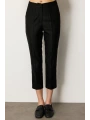 Ekol Düz Kesim Çizgili Siyah Kadın Pantolon 05125