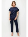 Ekol Gül Broşlu Kırışık Kumaşlı Bluz 02054