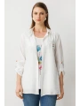 Ekol İçlikli Ekru Kadın Keten Kap 07578