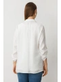 Ekol İçlikli Ekru Kadın Keten Kap 07578