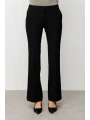 Ekol İspanyol Paça Siyah Kadın Kumaş Pantolon 02008