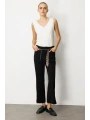 Ekol İspanyol Paça Leopar Zincirli Siyah Pantolon 01901