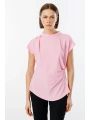 Ekol Kadın Belden Degajeli Pembe Bluz 03038