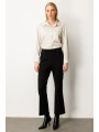 Ekol Kadın Beli Lastikli Siyah Pantolon 01083