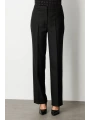 Ekol Kadın Boru Paça Siyah Kumaş Pantolon 05051