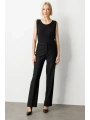 Ekol Kadın Boru Paça Siyah Kumaş Pantolon 05051