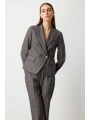 Ekol Kadın Gümüş Düğmeli Antrasit Ceket 05161