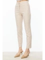 Ekol Kadın İki Düğmeli Yan Bel Lastikli Bej Pantolon 02086