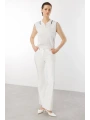Ekol Kadın İspanyol Paça Ekru Pantolon 02044