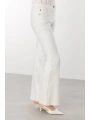 Ekol Kadın İspanyol Paça Ekru Pantolon 02044