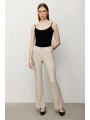 Ekol Kadın İspanyol Paça Kum Renk Pantolon 02044