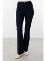Ekol Kadın İspanyol Paça Lacivert Kumaş Pantolon 02074