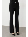 Ekol Kadın İspanyol Paça Siyah Kumaş Pantolon 02144
