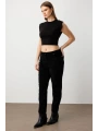 Ekol Kadın Kadife Siyah Pantolon 01051