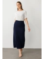 Ekol Kadın Lacivert Kumaş Etek 01004