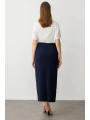 Ekol Kadın Lacivert Kumaş Etek 01004