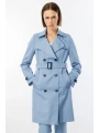 Ekol Kadın Mavi Trençkot 07002