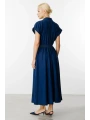Ekol Kadın Maxi Boy İndigo Elbise 05030