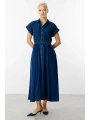 Ekol Kadın Maxi Boy İndigo Elbise 05030