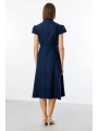 Ekol Kadın Önden Cepli Lacivert Elbise 05038