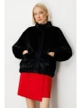 Ekol Kadın Peluş Kapak Cepli Siyah Mont 08007
