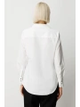 Ekol Kadın Polo Yaka Pamuklu Ekru Bluz 03049
