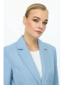 Ekol Kadın Spor Dikişli Tek Düğmeli Mavi Ceket 04134