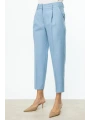 Ekol Kadın Yandan Cepli Pileli Mavi Pantolon 04132