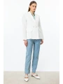 Ekol Kadın Kapak Cepli Ekru Ceket 04018