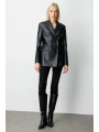 Ekol Kapak Cepli Deri Ceket 05081