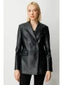 Ekol Kapak Cepli Deri Ceket 05081
