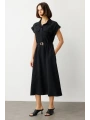 Ekol Kemerli Kısa Kol Elbise 05080