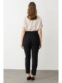 Ekol Likralı Siyah Kadın Pantolon 02146