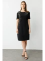 Ekol Taşlı Kısa Kol Elbise 05960