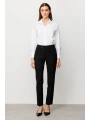 Ekol Yan Cepli Dar Paça Siyah Kadın Pantolon 04024