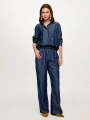 Faik Sönmez Wide Leg Fit Beli Lastikli Liyoselli Jean Pantolon US26JPN010