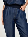 Faik Sönmez Wide Leg Fit Beli Lastikli Liyoselli Jean Pantolon US26JPN010
