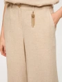 Faik Sönmez Wide Leg Fit Metal Aksesuarlı Keten Pantolon US26PNT034