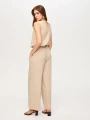 Faik Sönmez Wide Leg Fit Metal Aksesuarlı Keten Pantolon US26PNT034