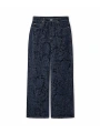 İpekyol Flok Baskılı Denim Görünümlü Pantolon IW6260003155