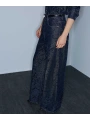 İpekyol Flok Baskılı Denim Görünümlü Pantolon IW6260003155
