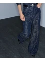 İpekyol Flok Baskılı Denim Görünümlü Pantolon IW6260003155