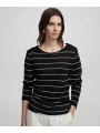 İpekyol Kadın Çizgili Siyah Triko IS1250050080