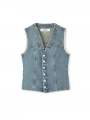 İpekyol Kadın Denim İndigo Mavi Yelek IS1250007030