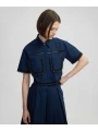 İpekyol Kontrast Şertili Kadın Lacivert Gömlek IS1250025204