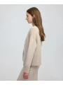 İpekyol Metal Düğmeli V Yaka Kadın Bej Hırka IW6250050125