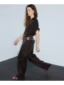 İpekyol Parlak Dokulu Wide Leg Pantolon IS1260003245